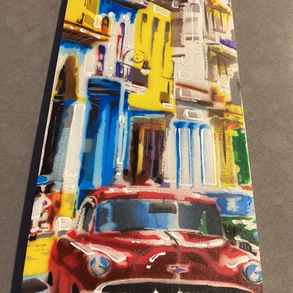 Set of 3 car pictures on canvas from Cuba - Picture 3 of 4